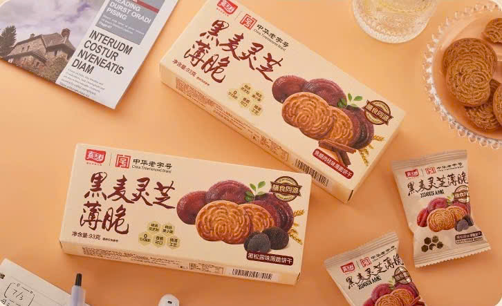 Bánh quy lúa mạch nấm Linh Chi đỏ